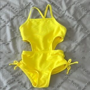 Cat & Jack Yellow One Piece Swimsuit with Spaghetti Straps